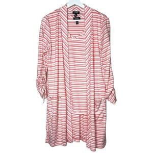 JONES New York Striped‎ Cardigan and Top Two Piece Set Size Medium